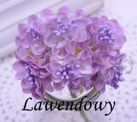 Kwiat z tkaniny kolor lawendowy, jasny fiolet, dekoracja 4cm